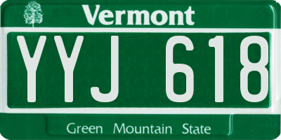 VT license plate YYJ618