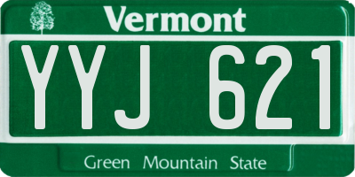 VT license plate YYJ621