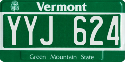 VT license plate YYJ624