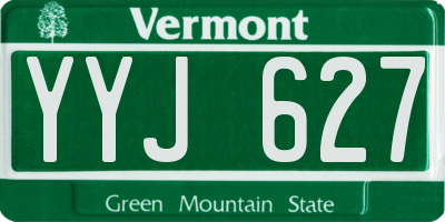 VT license plate YYJ627