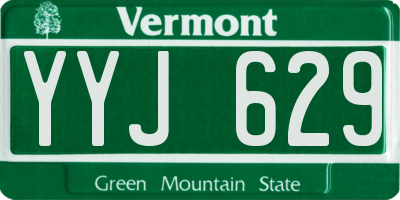 VT license plate YYJ629