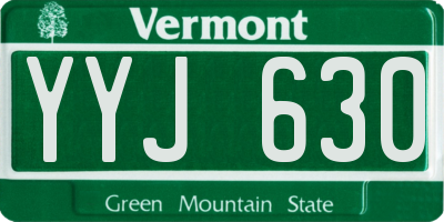 VT license plate YYJ630