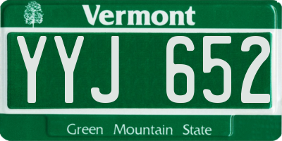 VT license plate YYJ652