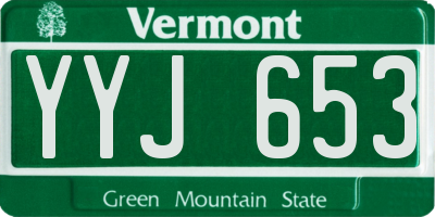 VT license plate YYJ653