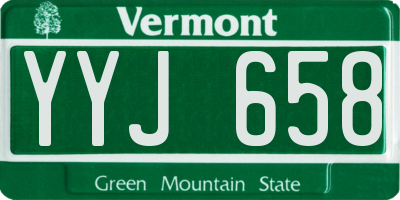 VT license plate YYJ658