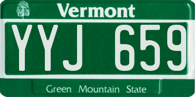 VT license plate YYJ659