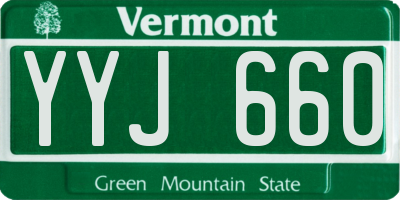 VT license plate YYJ660