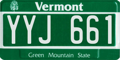 VT license plate YYJ661