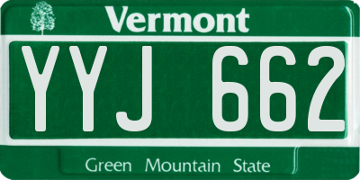 VT license plate YYJ662