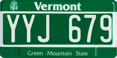 VT license plate YYJ679