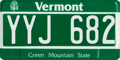 VT license plate YYJ682