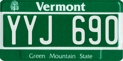 VT license plate YYJ690