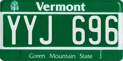 VT license plate YYJ696