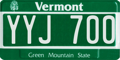 VT license plate YYJ700