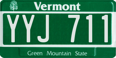 VT license plate YYJ711