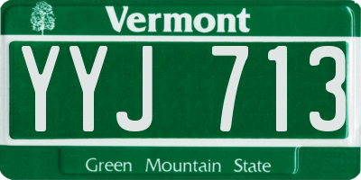 VT license plate YYJ713