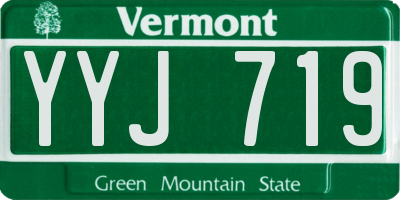VT license plate YYJ719