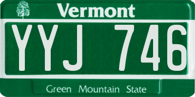 VT license plate YYJ746