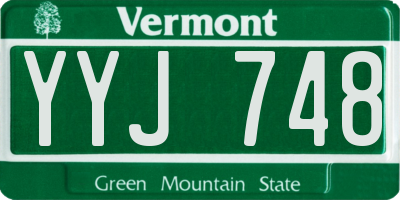 VT license plate YYJ748