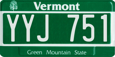 VT license plate YYJ751