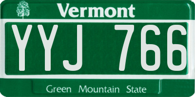 VT license plate YYJ766