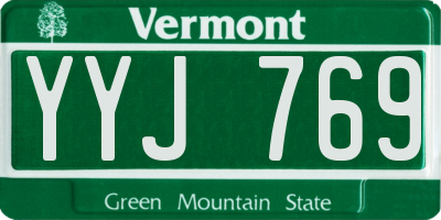 VT license plate YYJ769