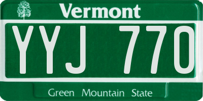 VT license plate YYJ770