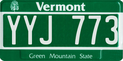 VT license plate YYJ773