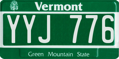 VT license plate YYJ776