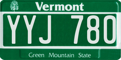 VT license plate YYJ780