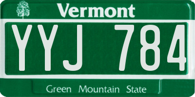 VT license plate YYJ784