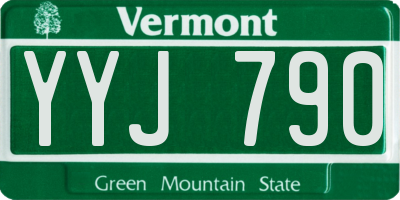 VT license plate YYJ790