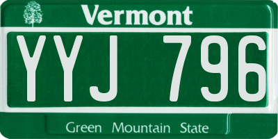VT license plate YYJ796