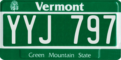 VT license plate YYJ797