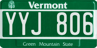 VT license plate YYJ806