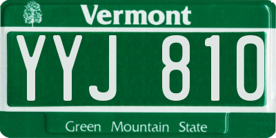 VT license plate YYJ810