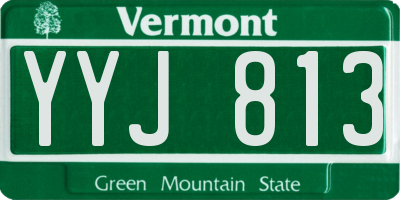 VT license plate YYJ813