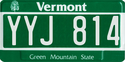 VT license plate YYJ814