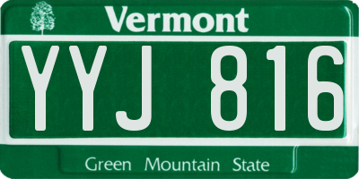 VT license plate YYJ816