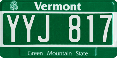 VT license plate YYJ817