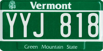 VT license plate YYJ818