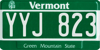 VT license plate YYJ823