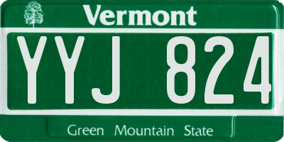 VT license plate YYJ824