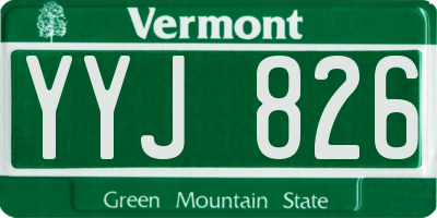 VT license plate YYJ826