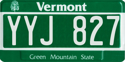 VT license plate YYJ827