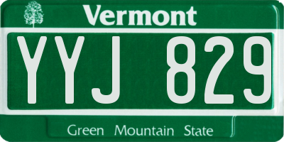 VT license plate YYJ829