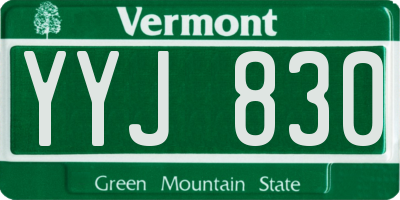 VT license plate YYJ830