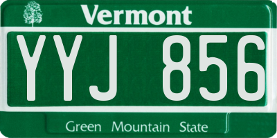 VT license plate YYJ856