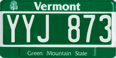 VT license plate YYJ873