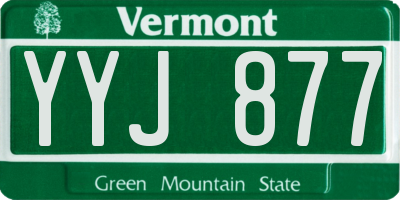 VT license plate YYJ877